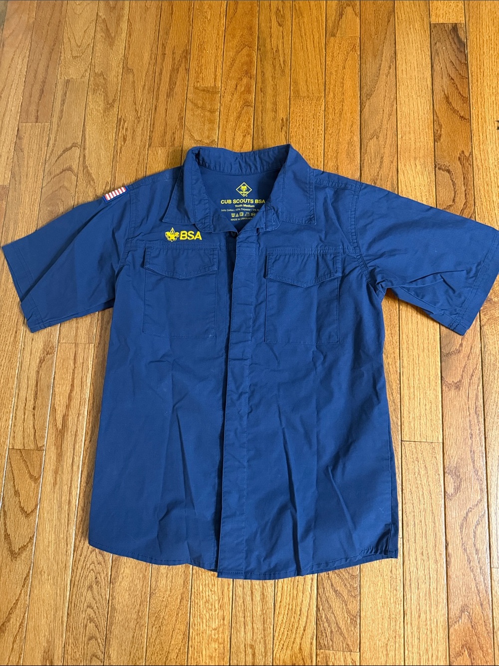 Cub Scouts BSA Short Sleeve Uniform Shirt - size Youth Medium